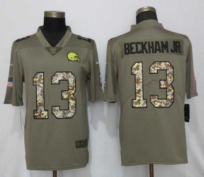 Nike Browns 13 Odell Beckham Jr Olive Camo Salute to Service Limited Jersey,We sell and wholesale Nike Browns 13 Odell Beckham Jr Olive Camo Salute to Service Limited Jersey on line form chian!